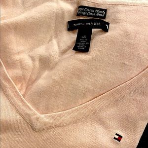 Tommy Hilfiger baby pink pima cotton sweater L d23